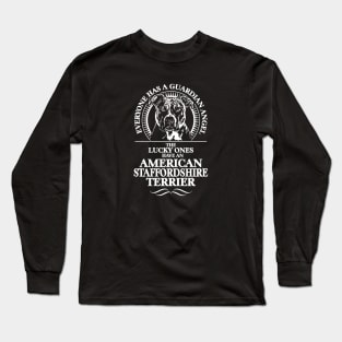 Proud American Staffordshire Terrier Guardian Angel dog mom Long Sleeve T-Shirt